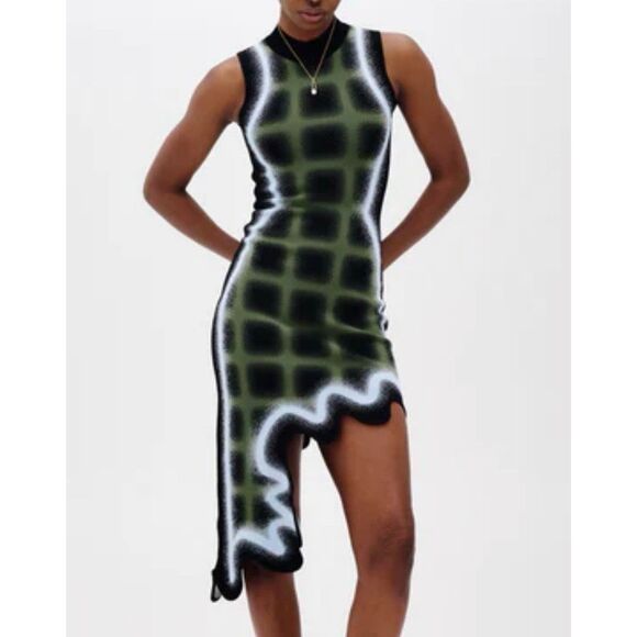 PH5 Black and Green Mini Dress - Picture 1 of 11